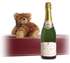 Personalised Champagne and Teddy Bear