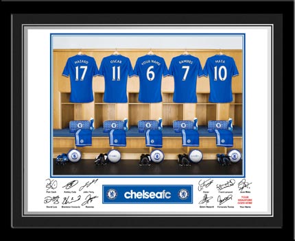 Personalised Chelsea Dressing Room Photo
