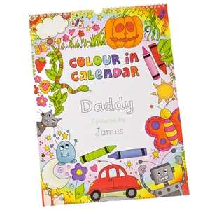 Personalised Childrens Colour Me In A4 Calendar
