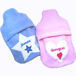 personalised Childrens Hot Water Bottle Blue