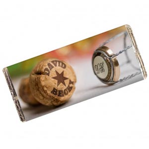 Personalised Chocolate Bars Champagne Cork