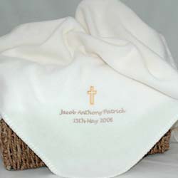 personalised Christening Blanket
