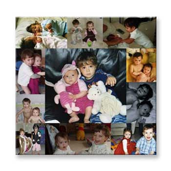 personalised Christening Canvas Photo Montage