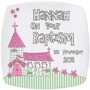 Personalised Christening Church Plate 8