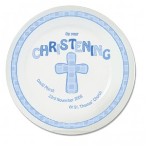 Personalised Christening Gifts - Cross Plate