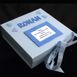 Personalised Christening Memory Box Blue