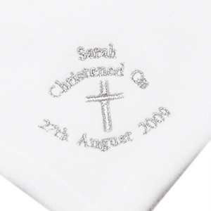 Personalised Christening Present - Cross Blanket