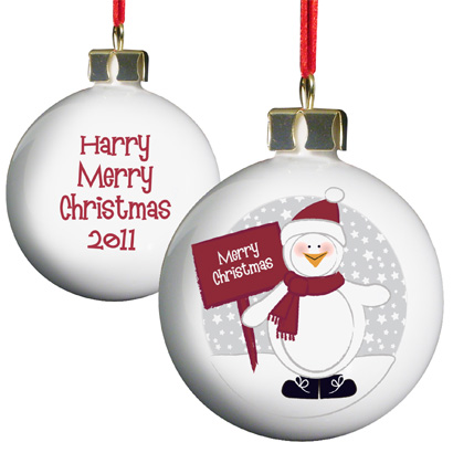 Personalised Christmas Bauble - Penguin