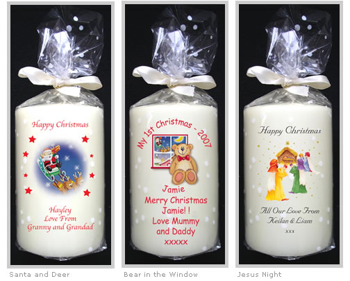 Personalised Christmas Candle