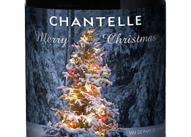 Personalised Christmas Tree Label Red Wine