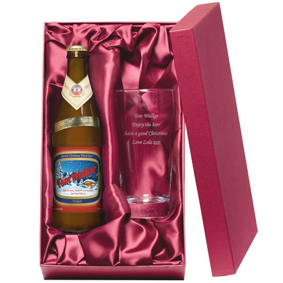 Personalised Christmas Wheat Beer Gift Set