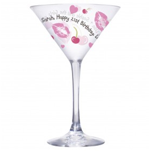 Personalised Cocktail Glass - Cherry Lips