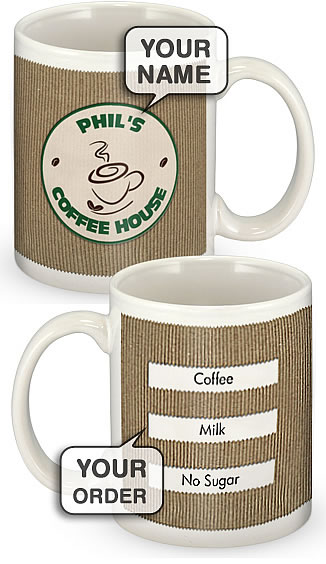 Personalised Coffee House Takeaway Mug