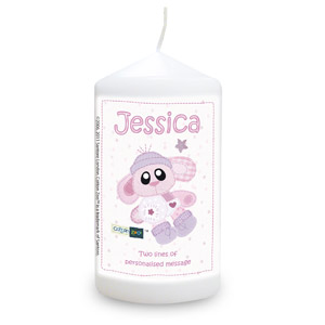 Personalised Cotton Zoo Bobbin the Bunny Candle