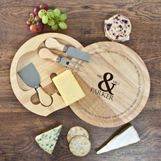 Personalised Couples Cheese Board Set