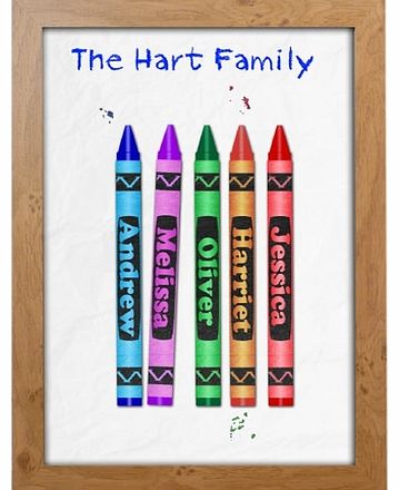 Personalised Crayon Family Poster
