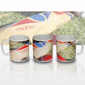 Personalised Cricket Bat Mug