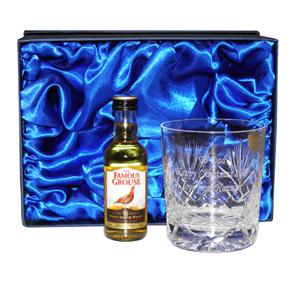 personalised Crystal and Whisky Gift Set
