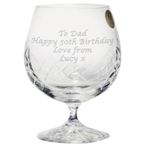 Personalised Crystal Brandy Glass - Large