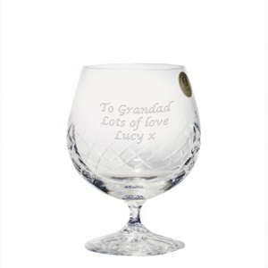 personalised Crystal Brandy Glass - Small