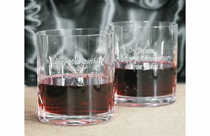 Personalised Crystal Pair of Whisky Tumblers