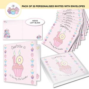 Personalised Cupcake Invitations