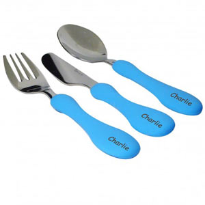personalised Cutlery Set - Blue
