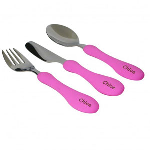 personalised Cutlery Set - Pink