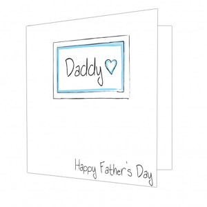 Personalised Dad Card Blue Heart