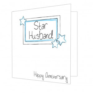 Personalised Dad Card Blue Star