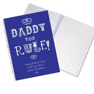 Personalised Daddy You Rule Notebook