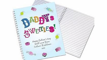 Personalised Daddys Sweeties A5 Notebook