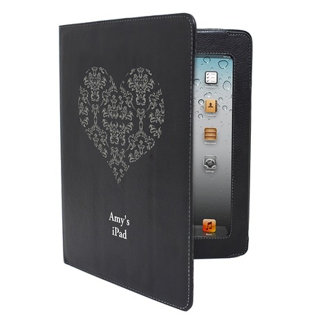 Personalised Damask Heart iPad Case