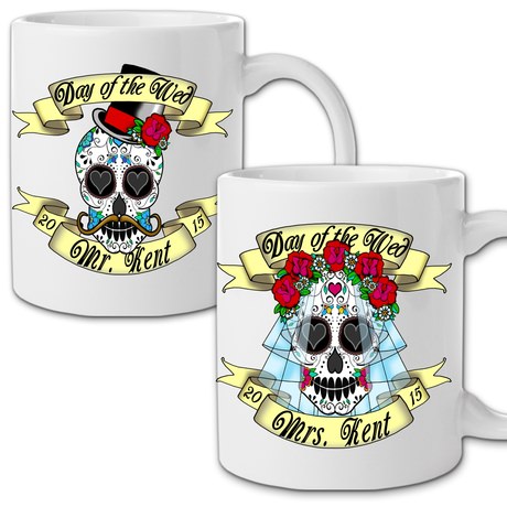 Personalised Day of the Wed Mugs