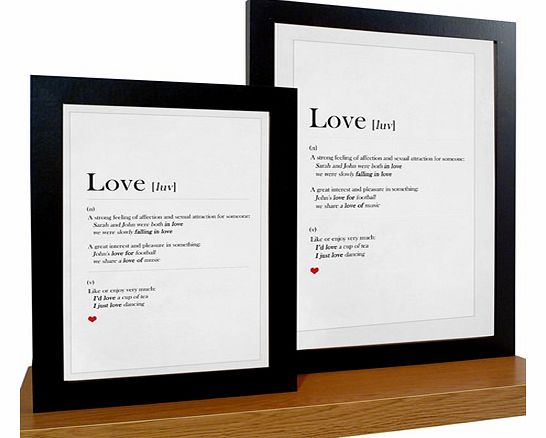 Personalised Dictionary Definition of Love Poster