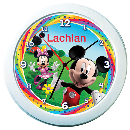 Personalised Disney Mickey Mouse Clock