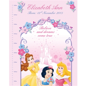 Personalised Disney Princess Height Chart
