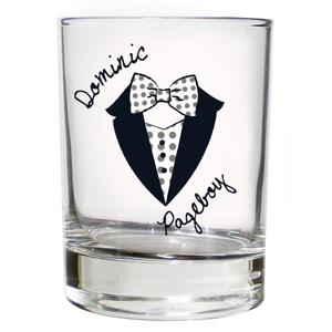 Personalised Dotty Wedidig Young Male Juice Glass