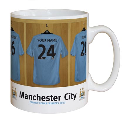 Personalised Dressing Room Mug - Man City