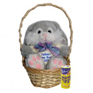 personalised Easter Bunny Basket With