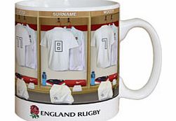 Personalised England Rugby Dressing Room Mug