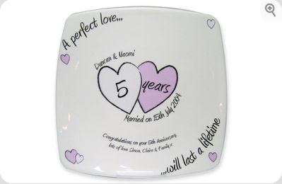 personalised `erfect Love`Anniversary Plate