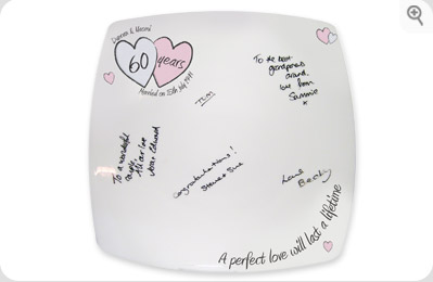 Personalised `erfect Love`Diamond Anniversary Message Plate