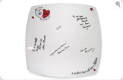 personalised `erfect Love`Ruby Anniversary Message Plate