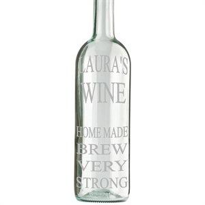 Personalised Etched Wine Bottle
