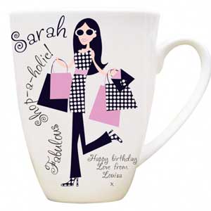 personalised Fabulous Shopaholic Mug