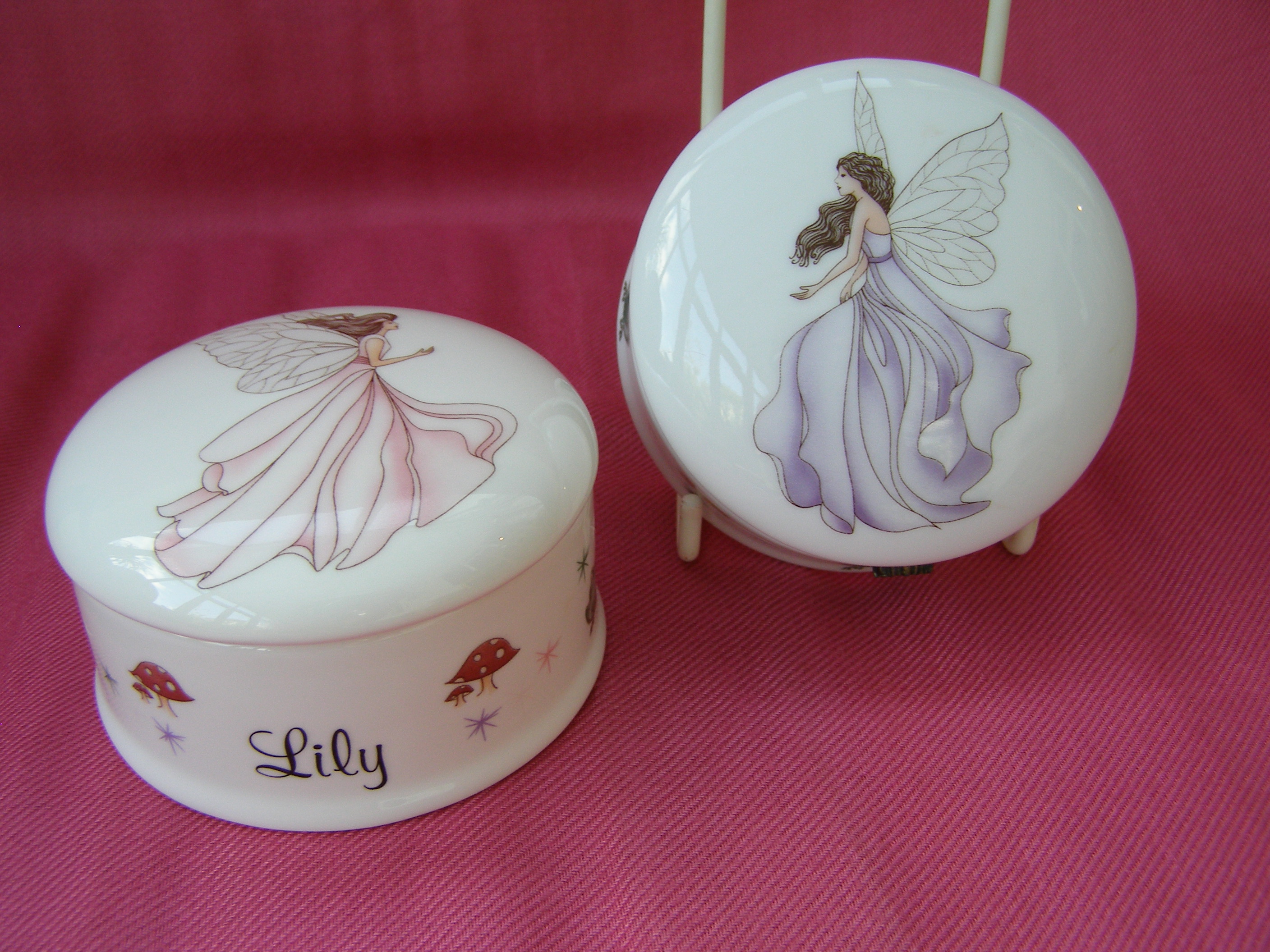 personalised Fairy China Trinket Box