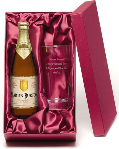 Personalised Fathers Day Cider and Glass