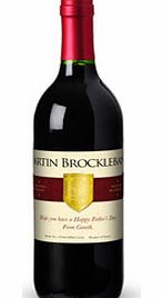 Personalised Fathers Day Shield Red Wine