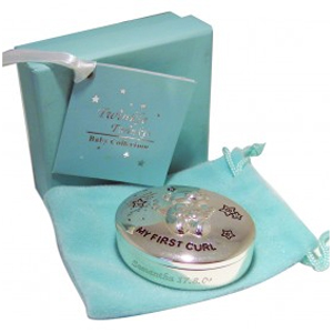 personalised First Curl Trinket